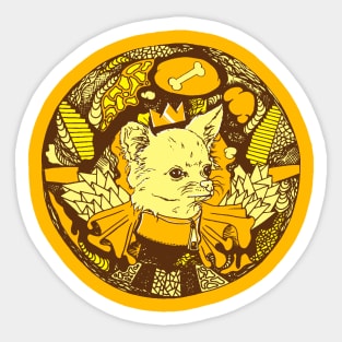 Sorange Circle of the Chihuahua Sticker